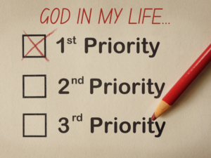 checklist with God as first priority in life