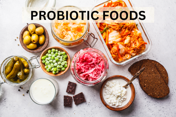 colorful probiotic foods