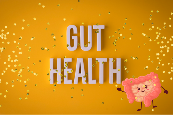 Gut Health with cute gut emoji